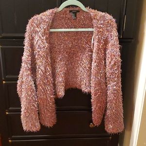 Forever 21 Fuzzy Multicolored Bolero Jacket